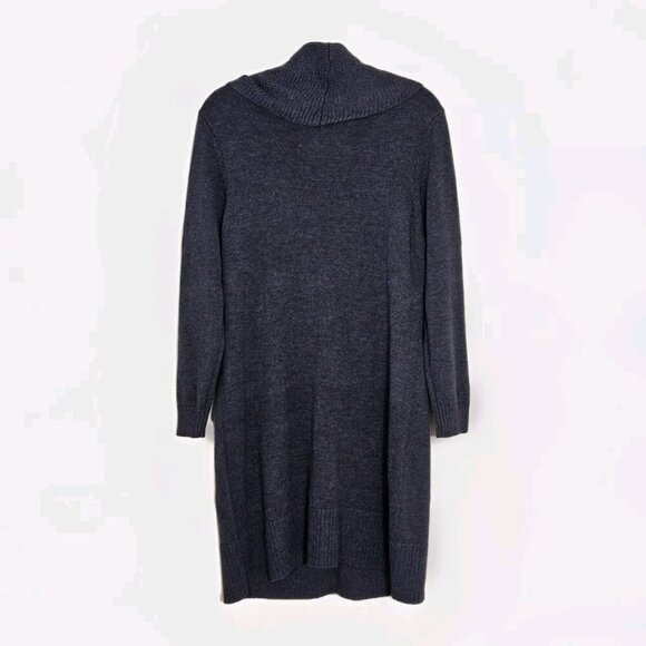 Jessica Sweater Dress Women XL Gray LS Cable Knit Turtleneck Western Cottagecore - Picture 2 of 16